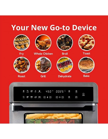 30 Qt. Touchscreen Toaster Oven with Recipe Book, Brushed Stainless Steel