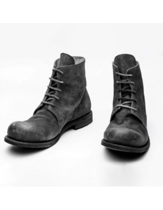 Men's Suede Leather Lace Up Oxfords Chukka Ankle Boots