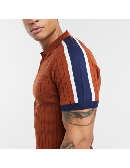 Casual Men's Splicing Contrast Color Polo Shirt