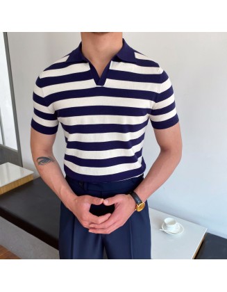 Men's Casual Knit Polo Shirt