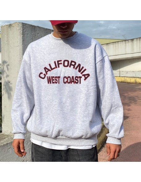 California Print Crew Neck Sweatshirt