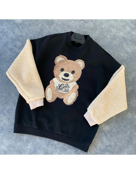 Bear Crew Neck Casual Sweatshirt