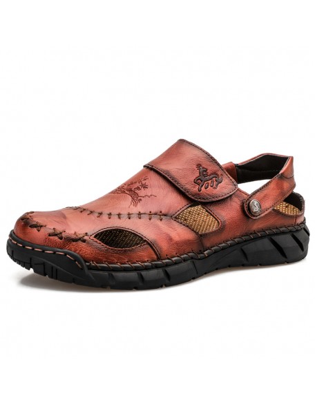 Men's Soft Lucky Deer Print Athleisure Two Wear Sandals