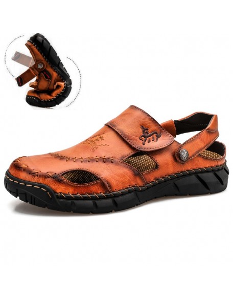 Men's Soft Lucky Deer Print Athleisure Two Wear Sandals