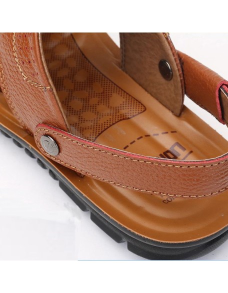 Men's Genuine Leather Soft Sandals