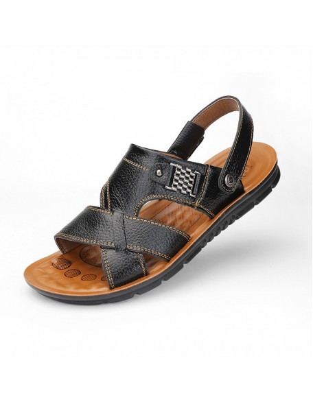 Men's Genuine Leather Soft Sandals