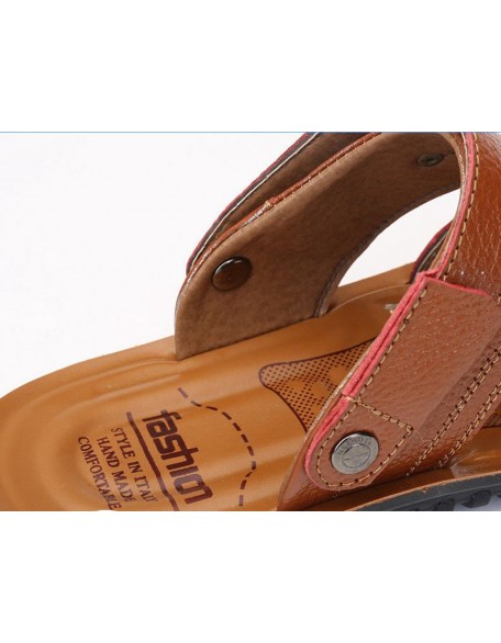 Men's Genuine Leather Soft Sandals