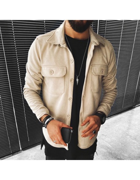 Casual Solid Color Pocket Long Sleeve Jacket