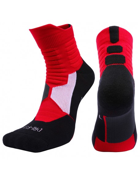 Men's Antibacterial Mid-Tube Basketball Sports Terry Socks