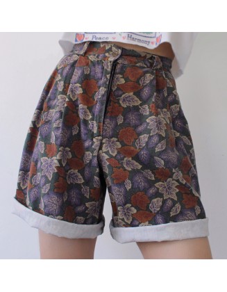 Summer Retro Dark Casual Shorts