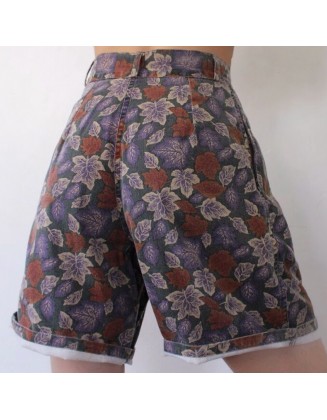 Summer Retro Dark Casual Shorts