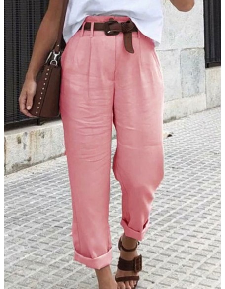 Casual Solid Color Loose Casual Pants