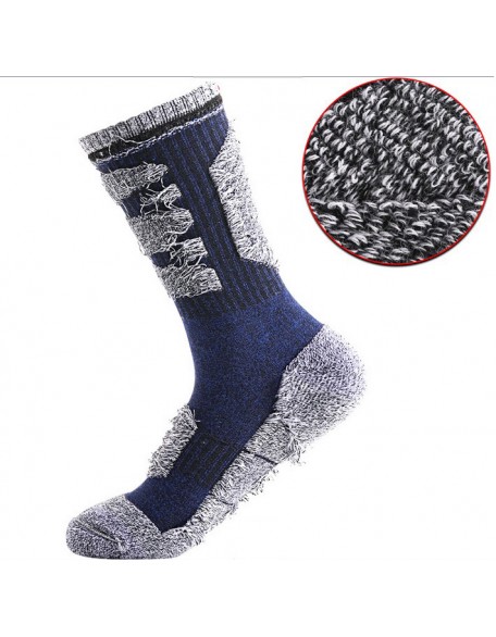 Men's Adult Football Climbing Running Compression Sports Autumn Winter Towel Middle Tube Socks