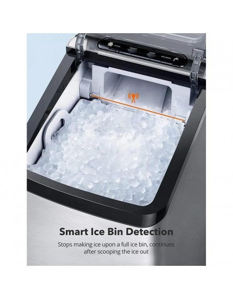 Nugget Ice Maker for Countertop TAOTRONIC Sonic Ice Maker Machine