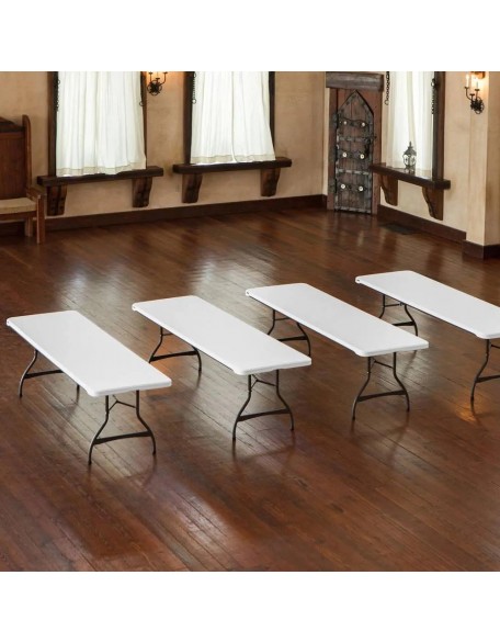 Lifetime 4-Pack Commercial Stacking 8 ft Folding Table - White (80344)